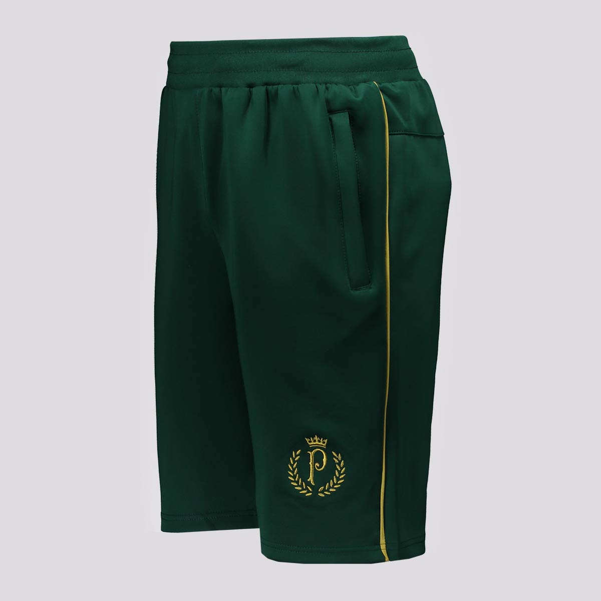 Bermuda Palmeiras Malha Golden Verde