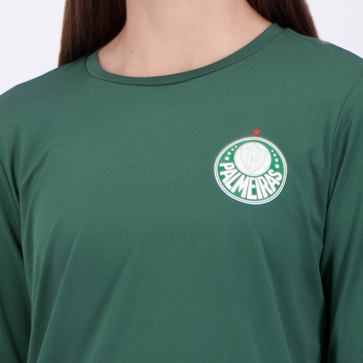 Camisa Palmeiras Brave II UV Manga Longa Feminina Verde