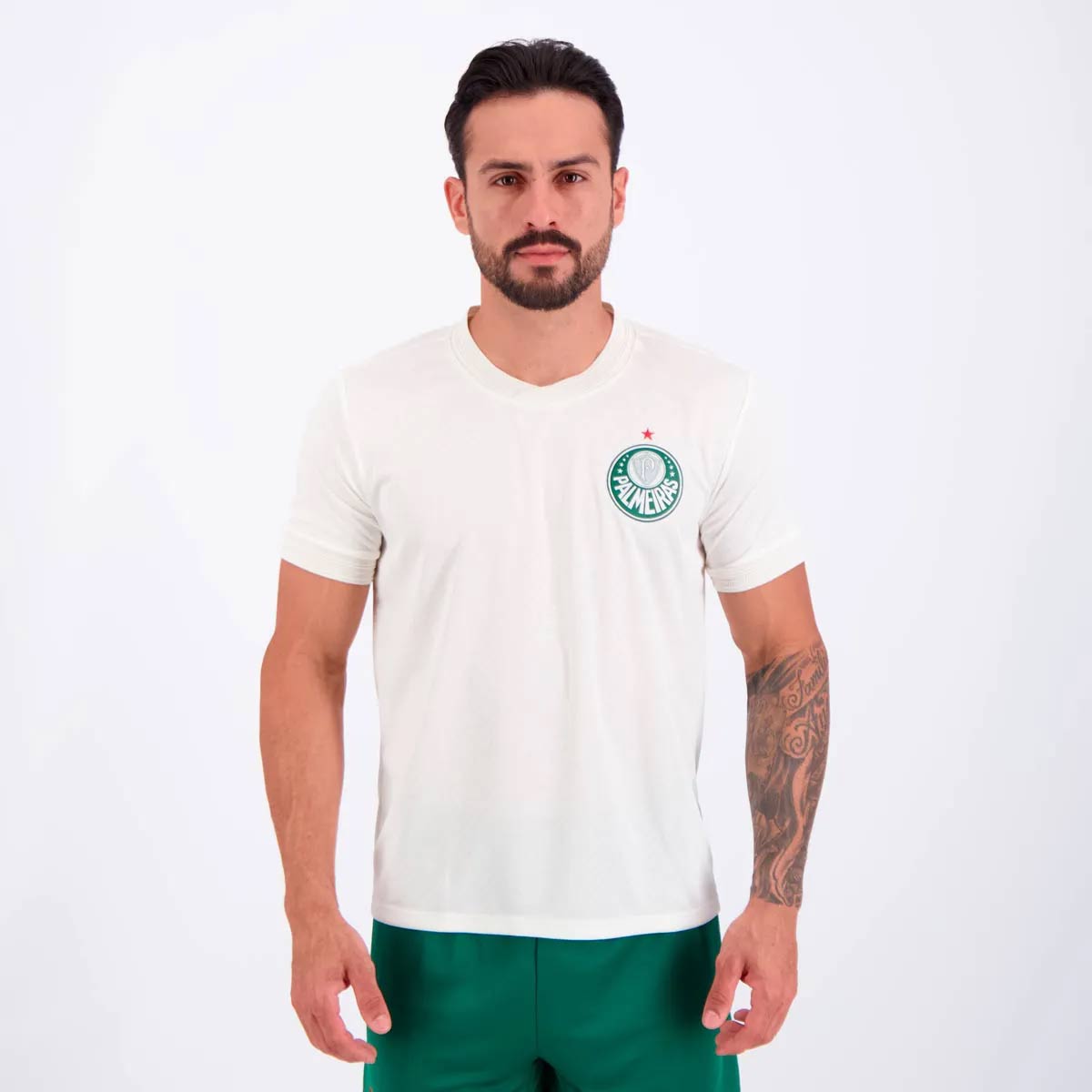 Camisa Palmeiras Home II Off White 15 Gustavo Gómez