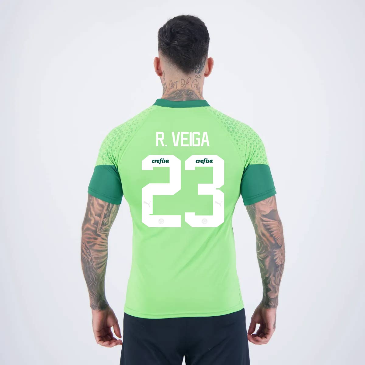 Camisa Puma Palmeiras Treino 2024 Verde 23 R. Veiga