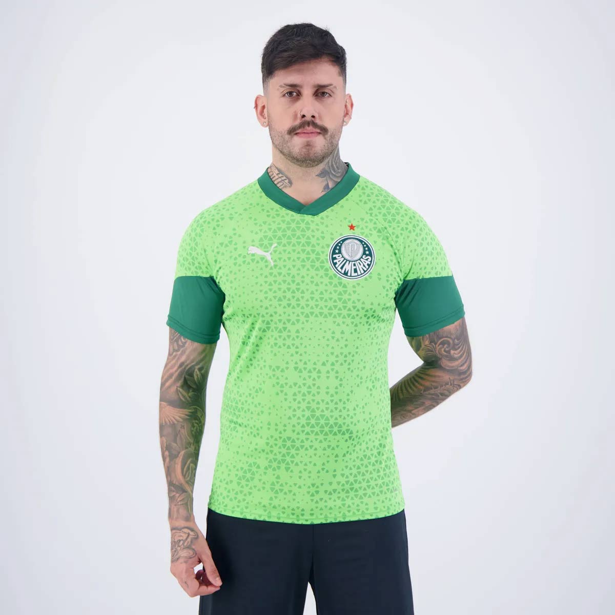 Camisa Puma Palmeiras Treino 2024 Verde 23 R. Veiga