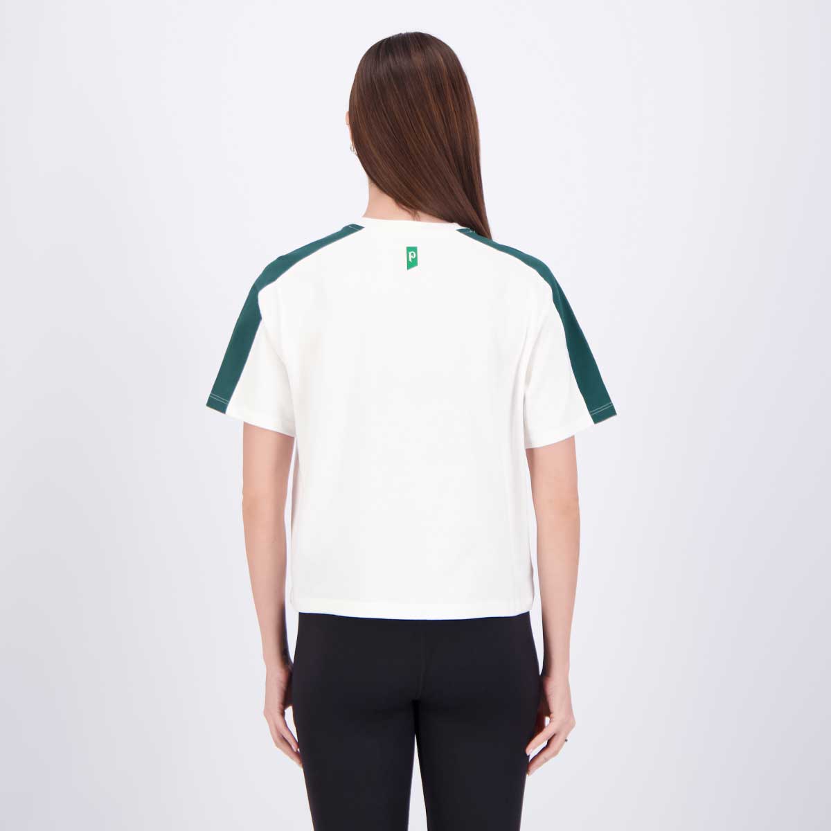 Camiseta Cropped Palmeiras Herança Feminina Branca