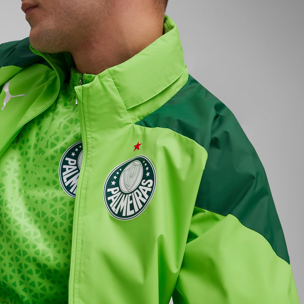 Jaqueta Puma Palmeiras Treino Escudo Verde