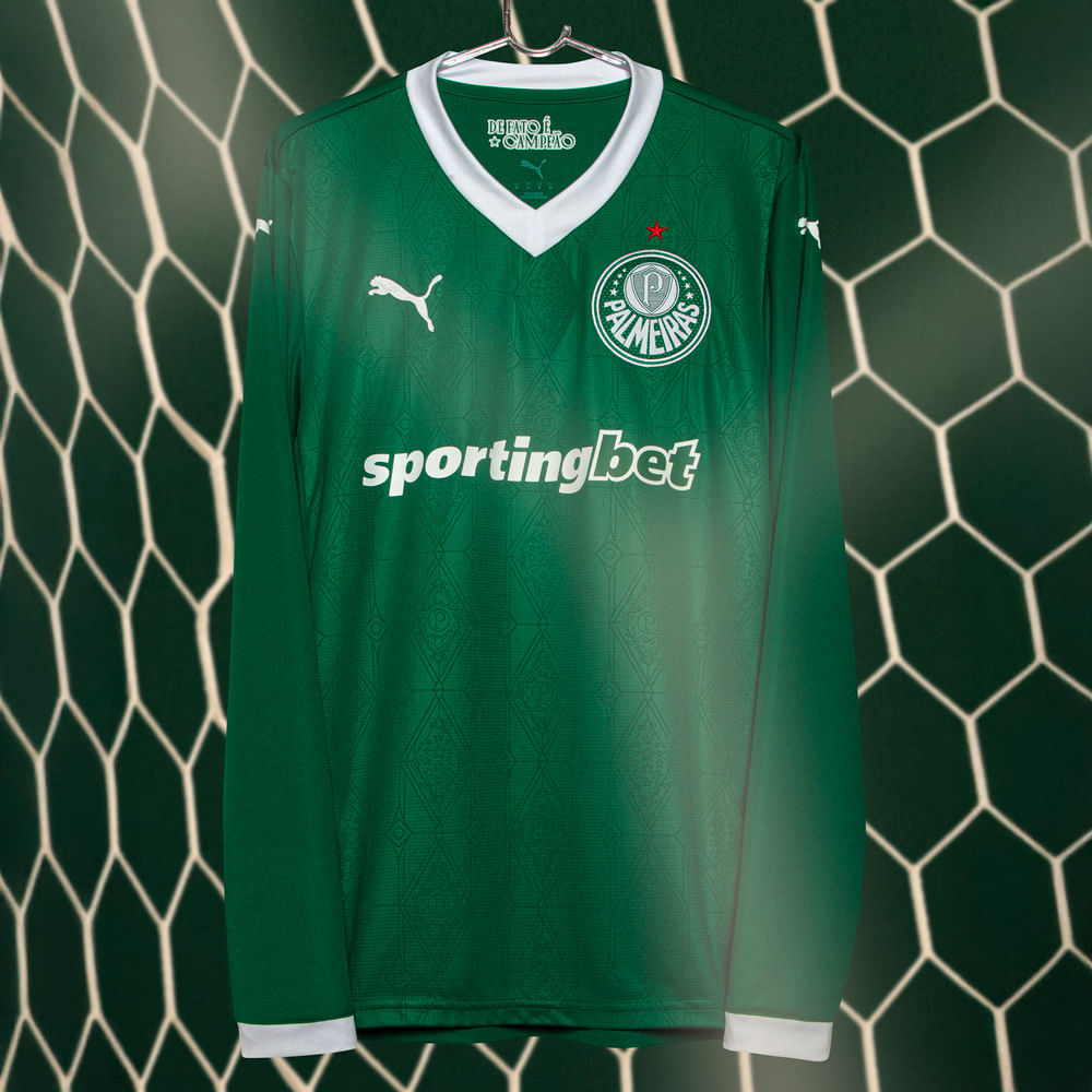 Camisa Palmeiras Puma I 25/26 Torcedor - Manga Longa