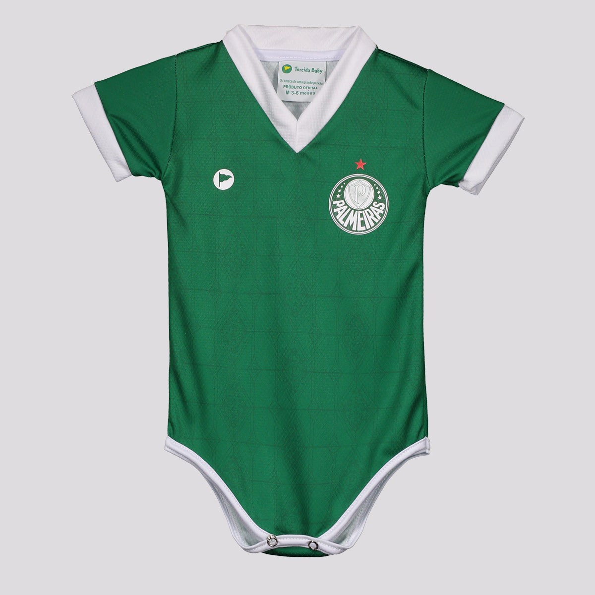 Body Palmeiras Premium Verde e Branco