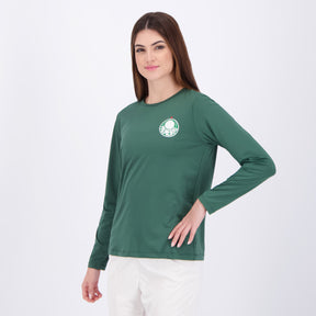 Camisa Palmeiras Brave II UV Manga Longa Feminina Verde
