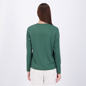 Camisa Palmeiras Brave II UV Manga Longa Feminina Verde