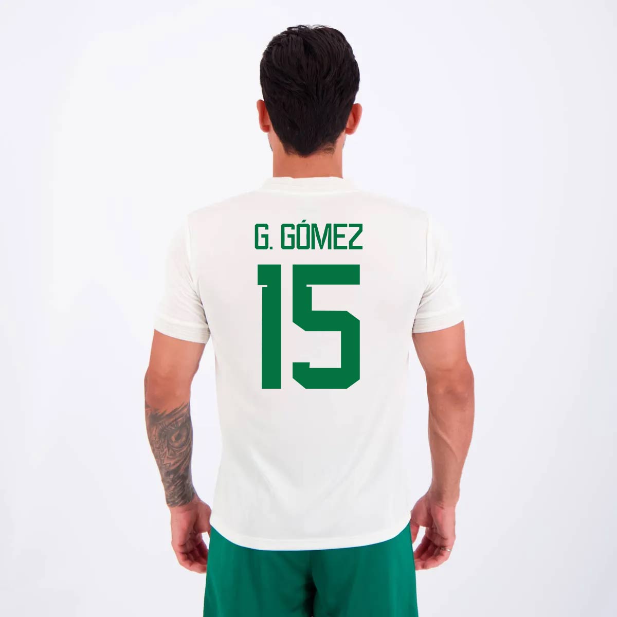 Camisa Palmeiras Home II Off White 15 Gustavo Gómez