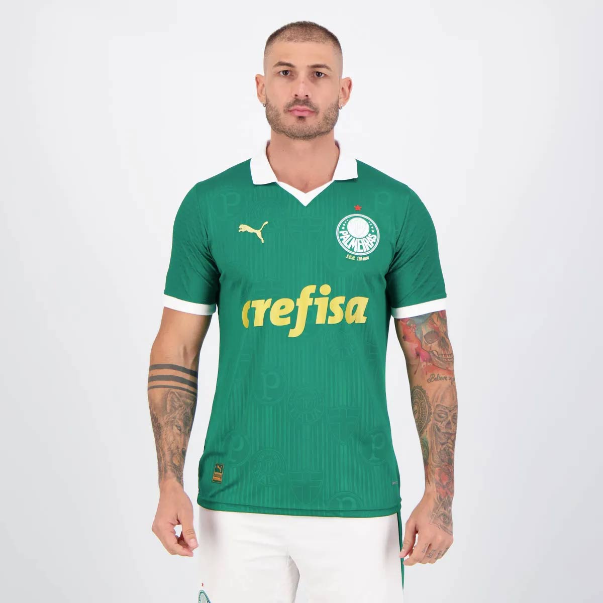 Camisa Puma Palmeiras I 2024 Jogador 9 Vitor Roque