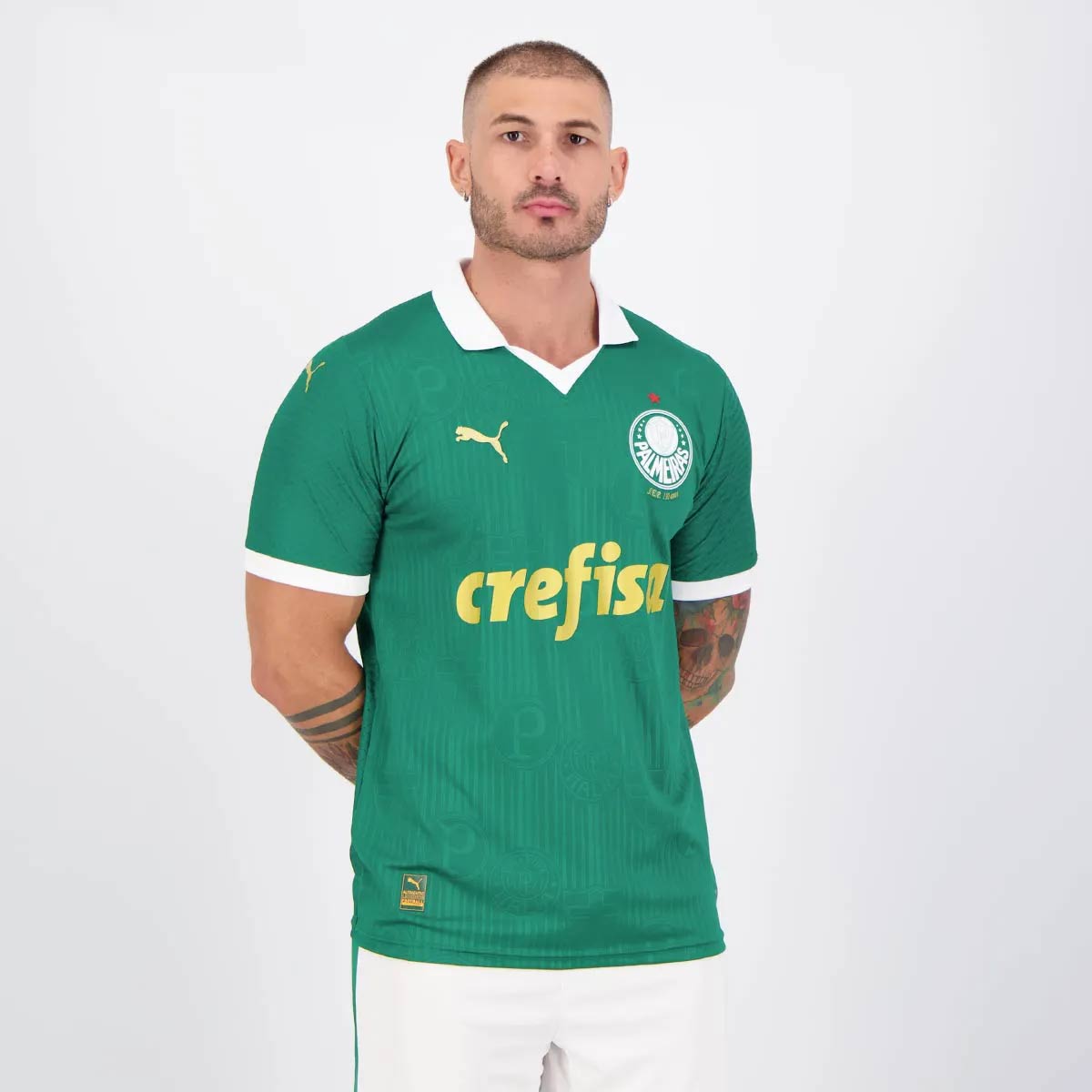 Camisa Puma Palmeiras I 2024 Jogador 9 Vitor Roque