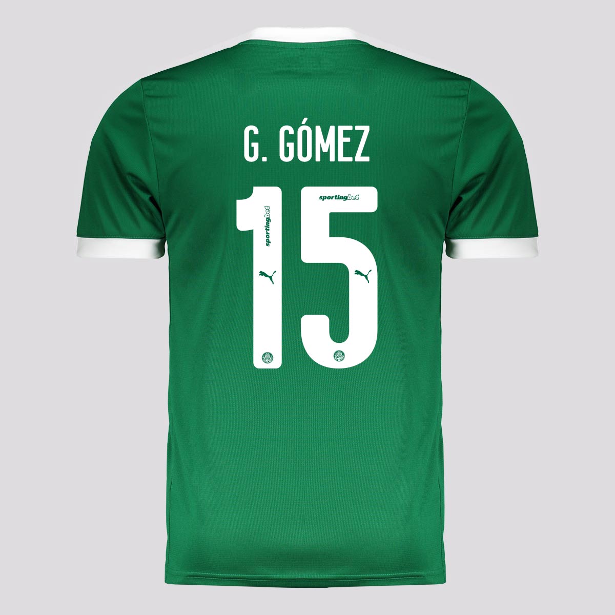 Camisa Puma Palmeiras I 2025 15 G. Gómez