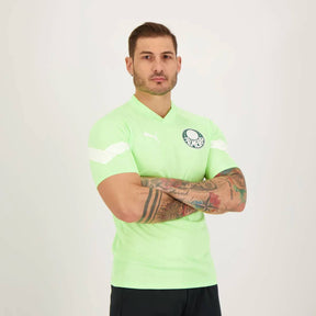 Camisa Puma Palmeiras Treino 2023 Verde Fluorescente 23 R. Veiga