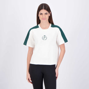 Camiseta Cropped Palmeiras Herança Feminina Branca