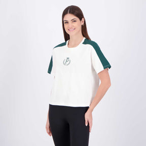 Camiseta Cropped Palmeiras Herança Feminina Branca