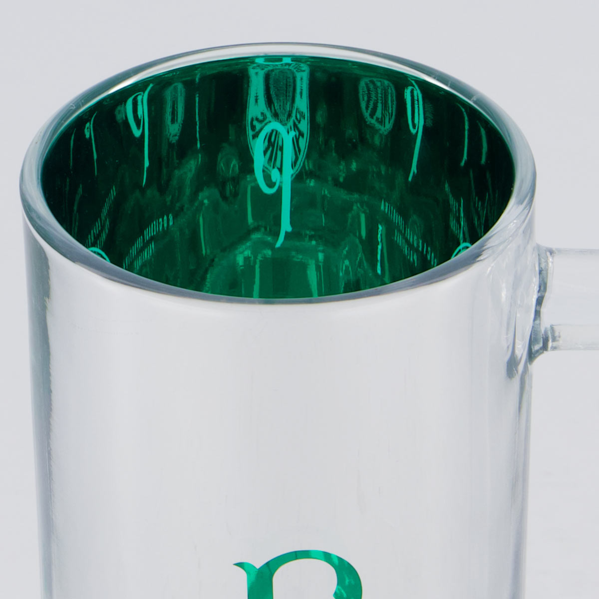 Caneca Chopp Palmeiras Vidro Metálico